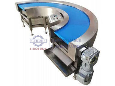 Food Grade Stainless Steel Swerve Conveyor( L Or U Turn) For Biscuit Production Line