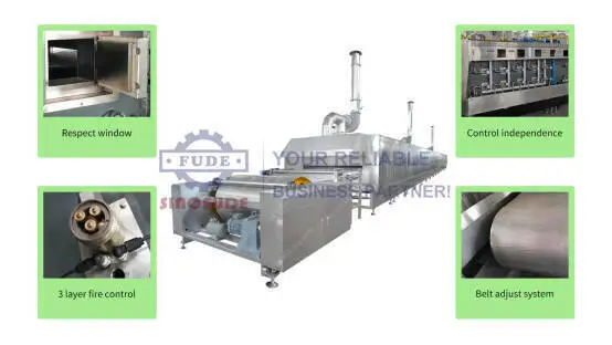 Industrial Professional Custom Cookie Pizza Bread Bakery Tunnel Oven For Biscuits