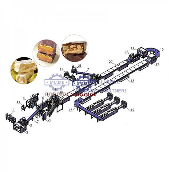 Multifunctional 380V Candy Bar Cereal Bar Line 400kg/h- 1000kg/h Capacity