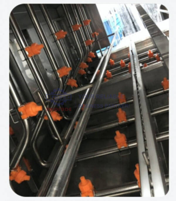 Frequency Converted Plastic Tray Cleaning System 15KW Power 750mm Washing Height