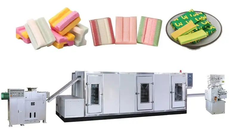 600kg/h Full Automation Bubble Gum Production Line For Making Chewing Gum